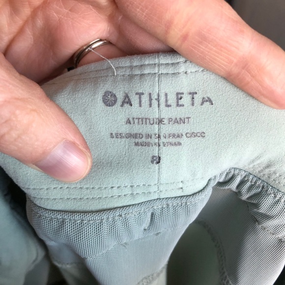 ATHLETA green attitude pants 8P (petite) - Picture 8 of 10